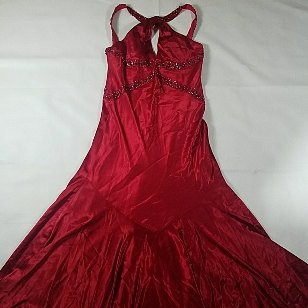 Send offer Dave & Johnny Red Beaded Formal Dress